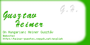 gusztav heiner business card