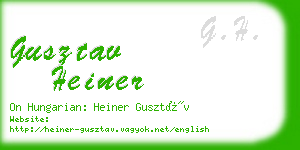 gusztav heiner business card